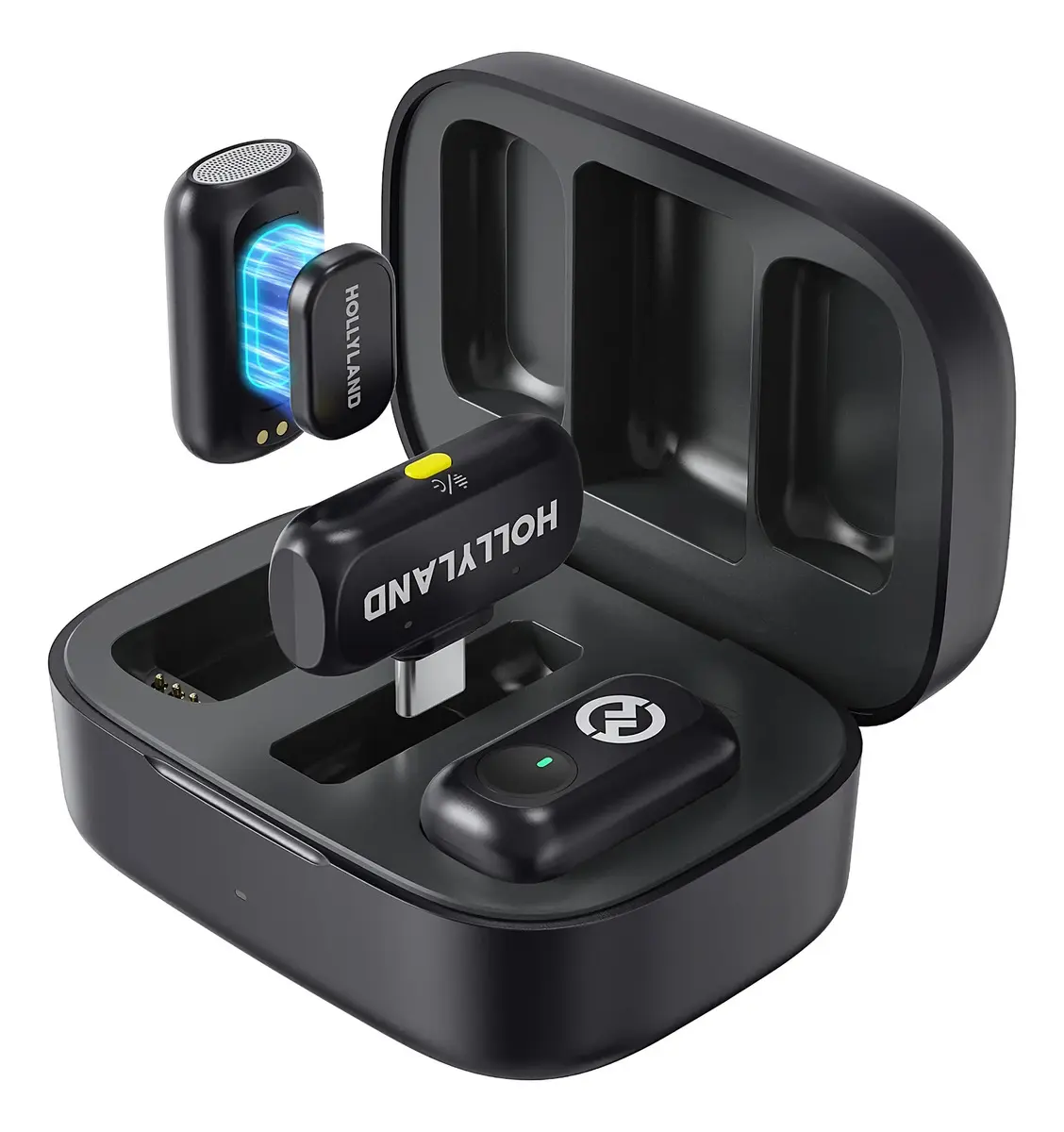 Microfone Hollyland Lark A1 Duo Usb-c cor Preto — foto 4