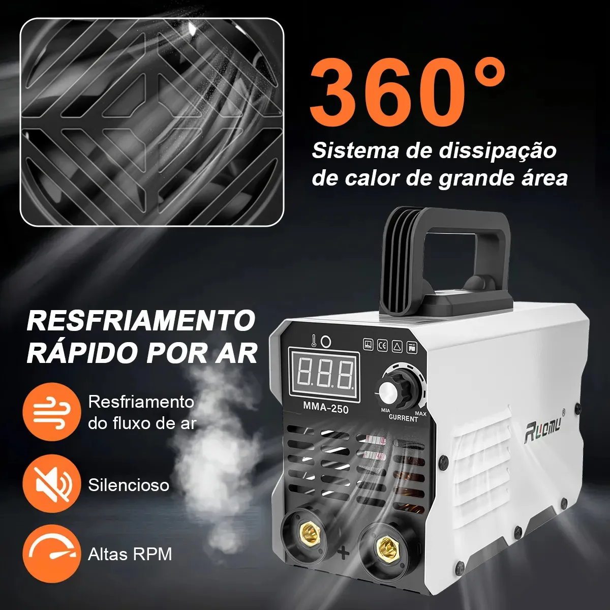 Máquina de Solda Inversora MMA 250A sem Gás — foto 9