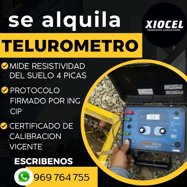 Alquiler Telurometro Y Meghometros 1.k-15kv Con Calibracion 