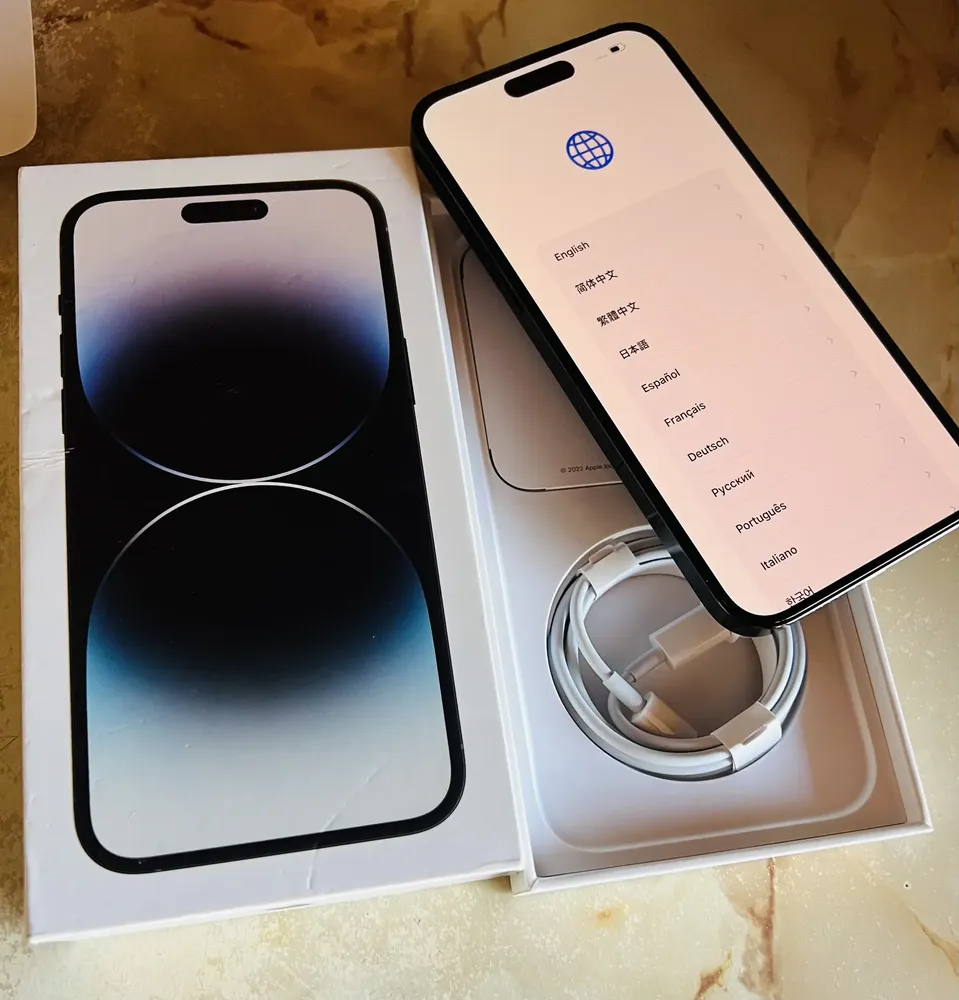 Apple iPhone 14 Pro Max (128 GB) - Prateado (Novo com caixa aberta