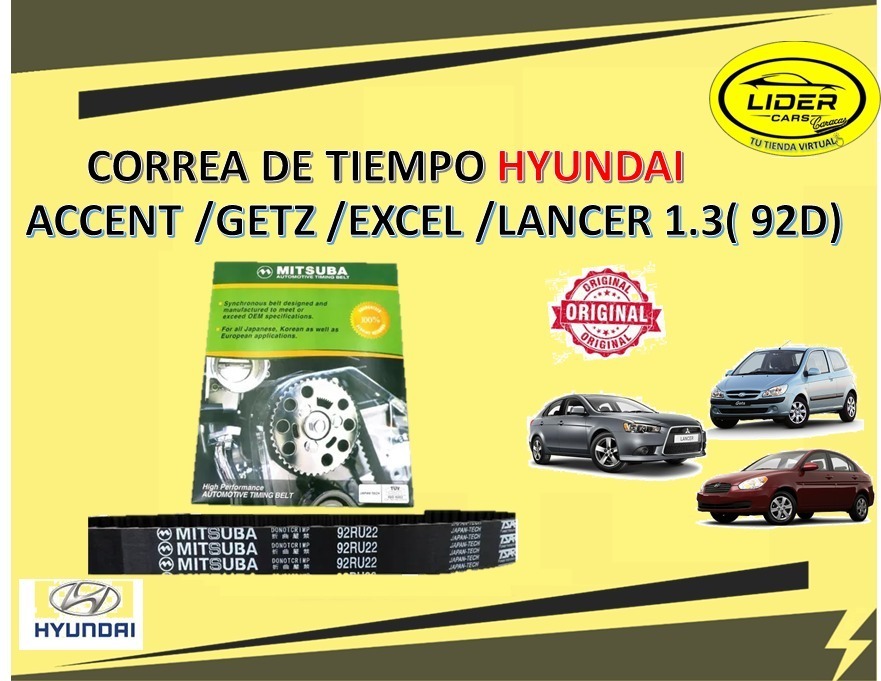 Correa De Tiempo Hyundai Accent /getz/ Excel/lancer 1.3