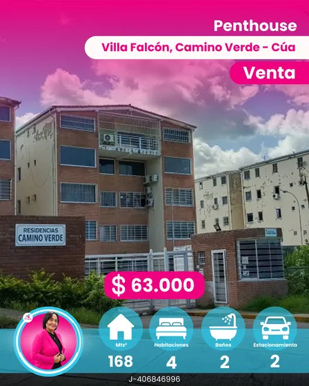 Penthouse En Venta Villa Falcón - Residencias Camino Verde, Cúa