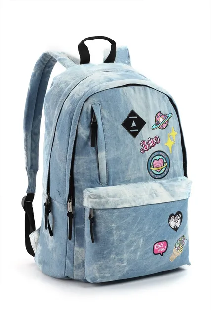 Mochila Jeans 14609 Seanite Moda Tumblr Frete gr tis