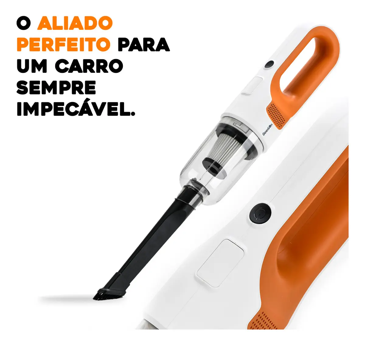 Aspirador De Pó Automotivo Portátil Potente 180w Com Filtro Hepa E Cabo De 4,0m Para Carro Caminhão Caminhonete - foto 4