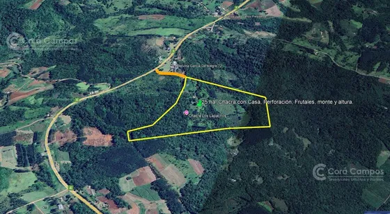 Se Vende Chacra 25 Ha  Con Casa Y Laguna. Misiones