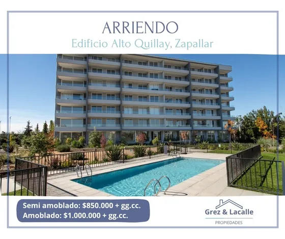 Se Arrienda Departamento En Edificio Alto Quillay