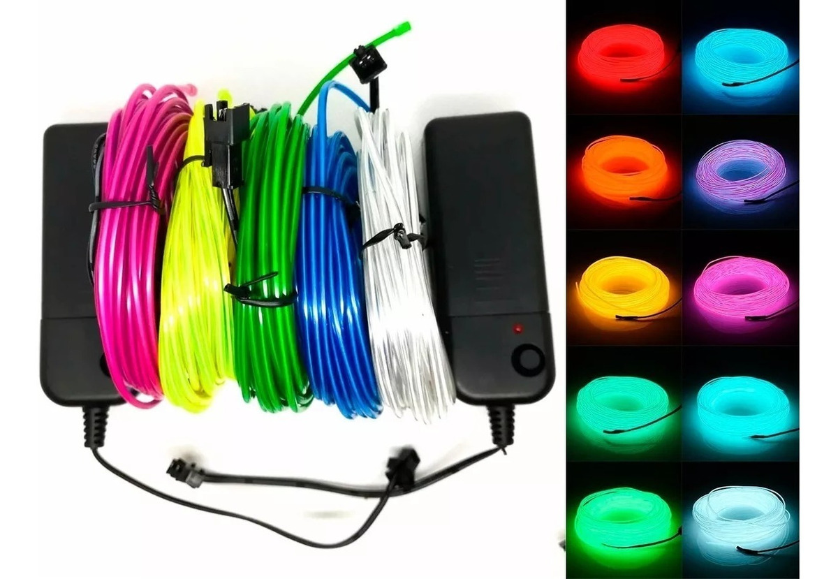 Hilo De Tira Led Neon 3 Metros Wire Cable Luminoso Flexible Para