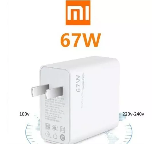 Cargador 67W Carga Rápida para Xiaomi Cable tipo C GENERICO