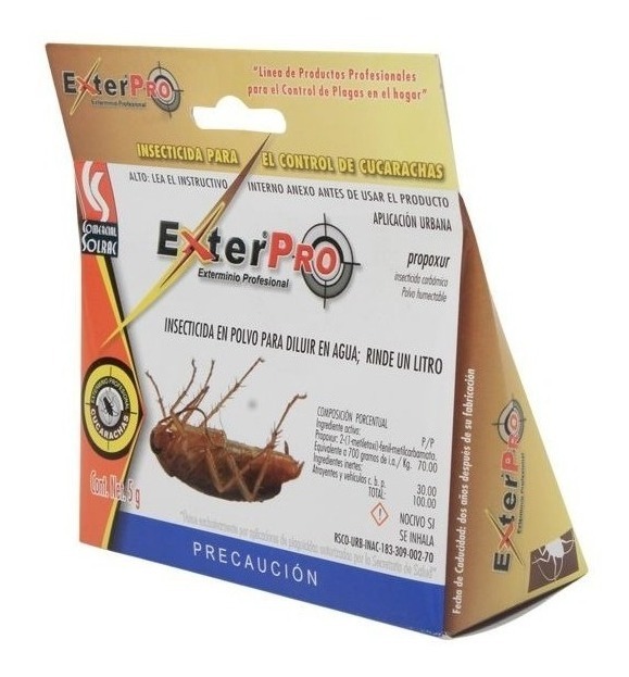 Insecticida Pvo Cucaracha Exter Pro Presentacion De 5 G Codecaro