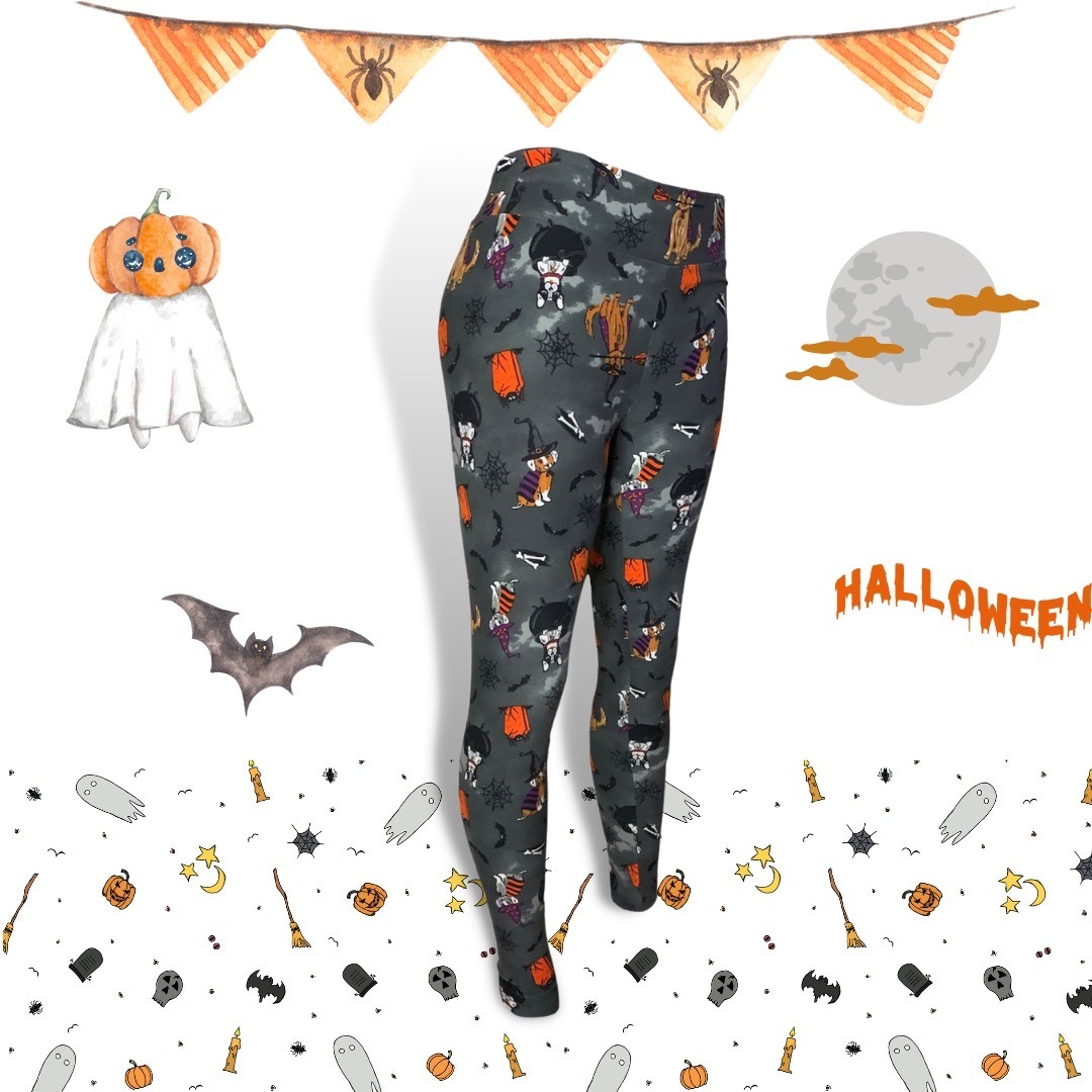 legging halloween gris de mujer