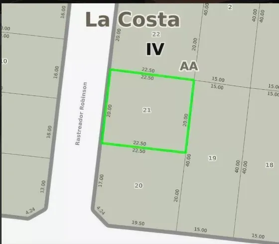 Venta Terreno En Aguas Verdes Costa Atlantica, Bs As