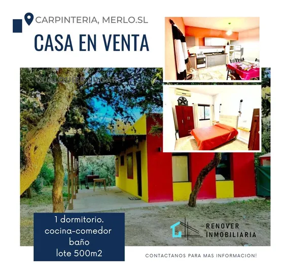 Venta De Hermosa Casa En Carpintería, A 5 Cuadras De La Ruta N° 1 Y A 7 De La Plaza, Hacia Las Sierras, San Luis