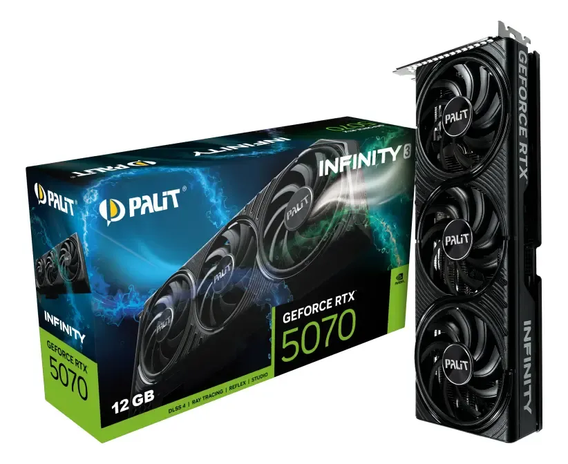 Placa de Vídeo Nvidia Palit RTX 5070 12GB GDDR7 8K Geforce PCI-Express