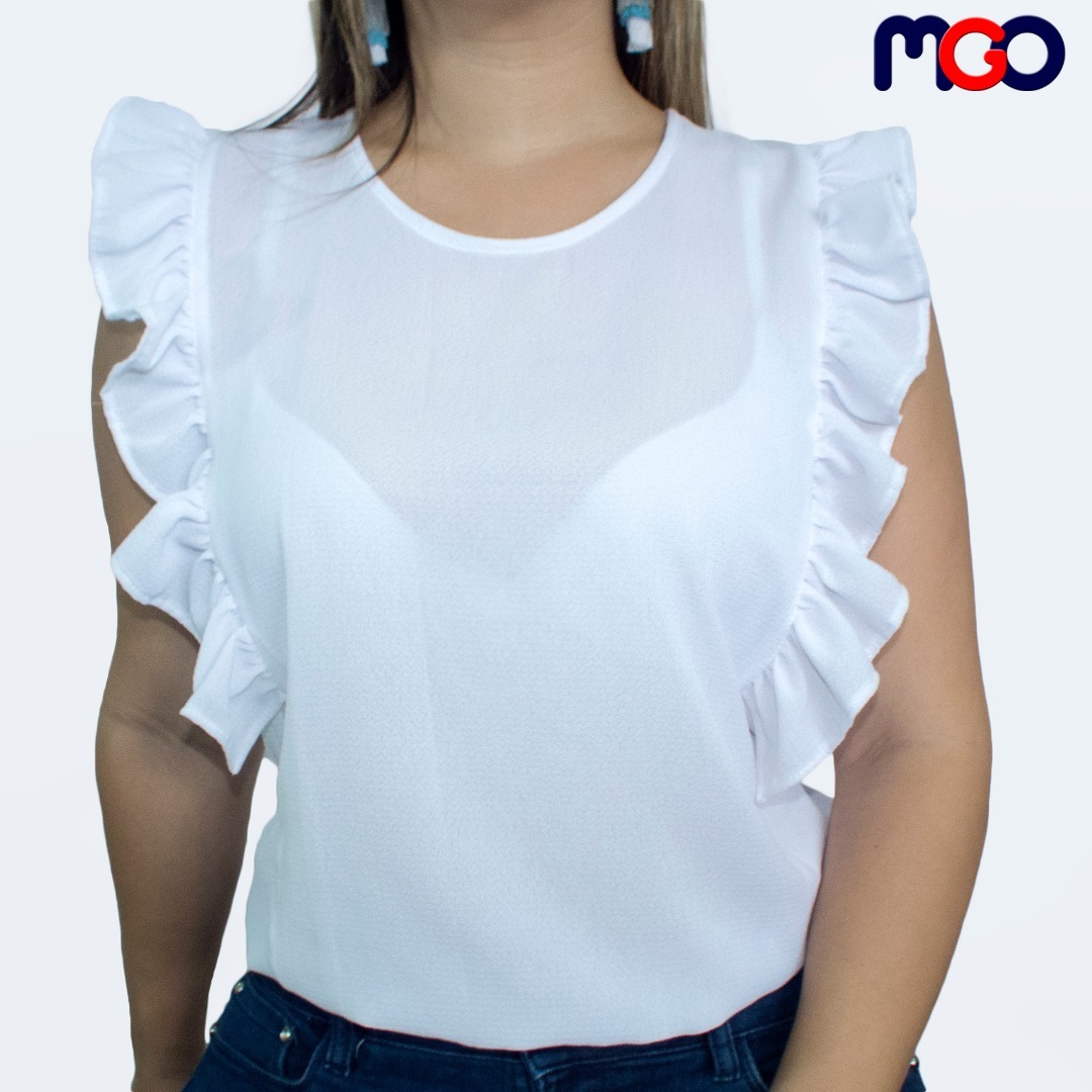 Blusa corta de chifón