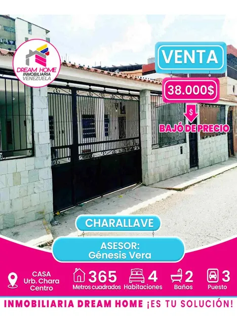 Casa En Venta  Urb. El Chara  Centro De Charallave.
