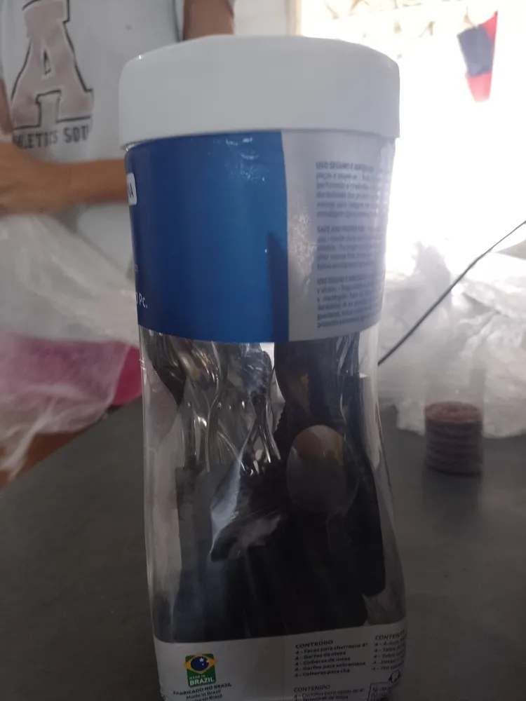 Jogo De Talheres Faqueiro Tramontina Leme Lâminas Aço Inox Cor Cinza - Imagem 3