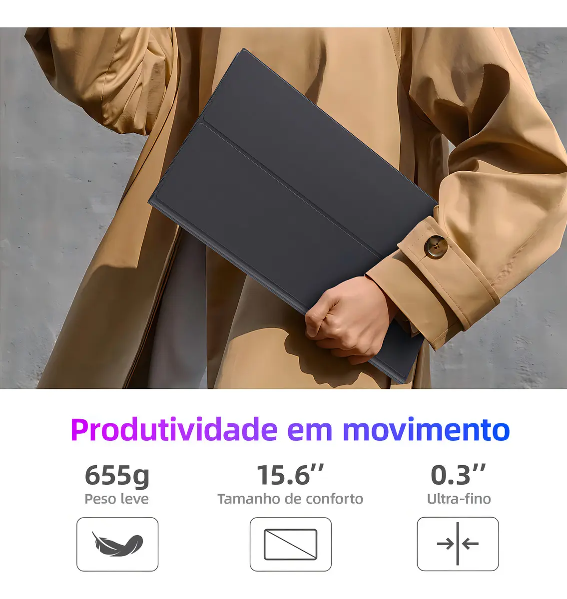 Monitor Portátil Gamer Bettdow De 15.6  Full Hd Ips Antirreflexo Com Capa Preto 127/220v