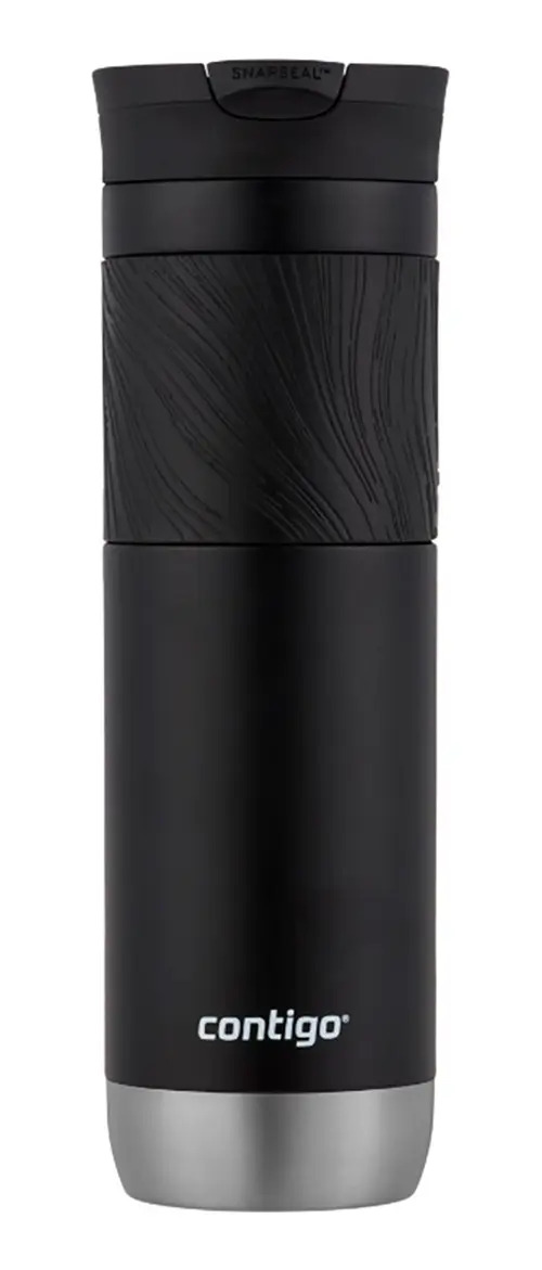 Botella Térmica Contigo Byron 2.0 SnapSeal 24oz/710ml (NEGRO) Contigo Papeleta x 1 Botella vaso térmico agua el vaso de viaje de acero inoxidable de 24oz, mantiene las bebidas calientes hasta 7 horas o frías hasta 18 gracias al aislamiento de vacío de doble pared THERMALOCK. Cuenta