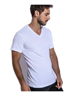 Camiseta escote en v new arrivals