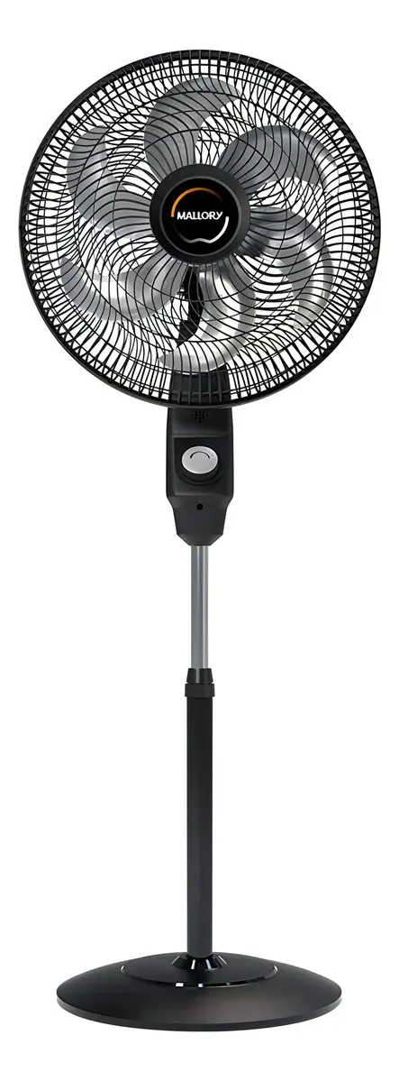 Ventilador De Coluna Mallory Éolo Preto E Grafite - Cor das pás Prateado Diâmetro 40 cm Material das pás Plástico Quantidade de pás 6
