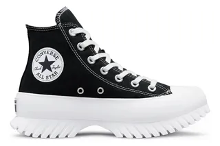 Converse negras plataforma chile hot sale