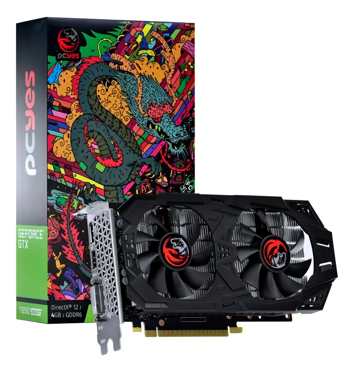 Placa De Vídeo Pcyes Geforce Gtx 1650 Gddr6 4gb