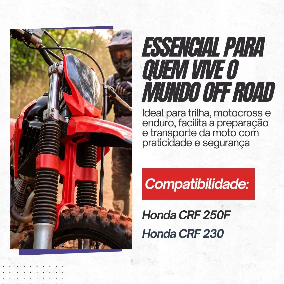 Trava Suspensão Crf 250f Moto De Trilha Motocross Bloqueador Dianteiro Enduro — foto 5