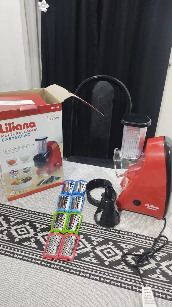 Rallador Eléctrico 4 en 1 250 W Liliana ASM100 easysalad - D'Ricco