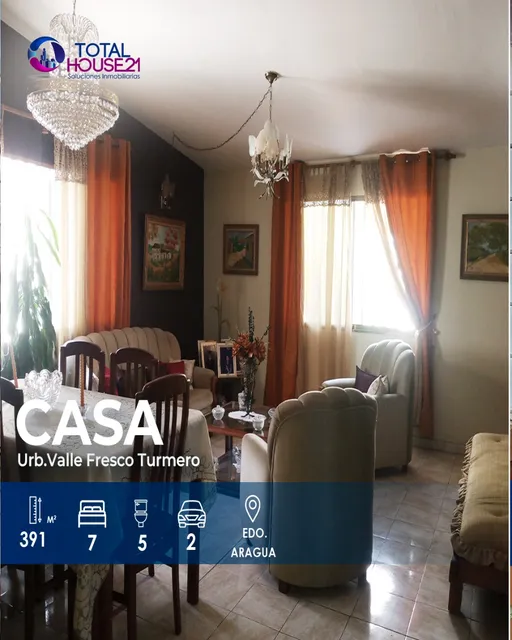 Casa En Venta En Urb. Valle Fresco Turmero. Edo-aragua.