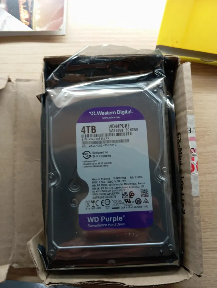 Hd Purple Surveillance 4tb 256mb Sata3 3,5 Western Digital Cor
