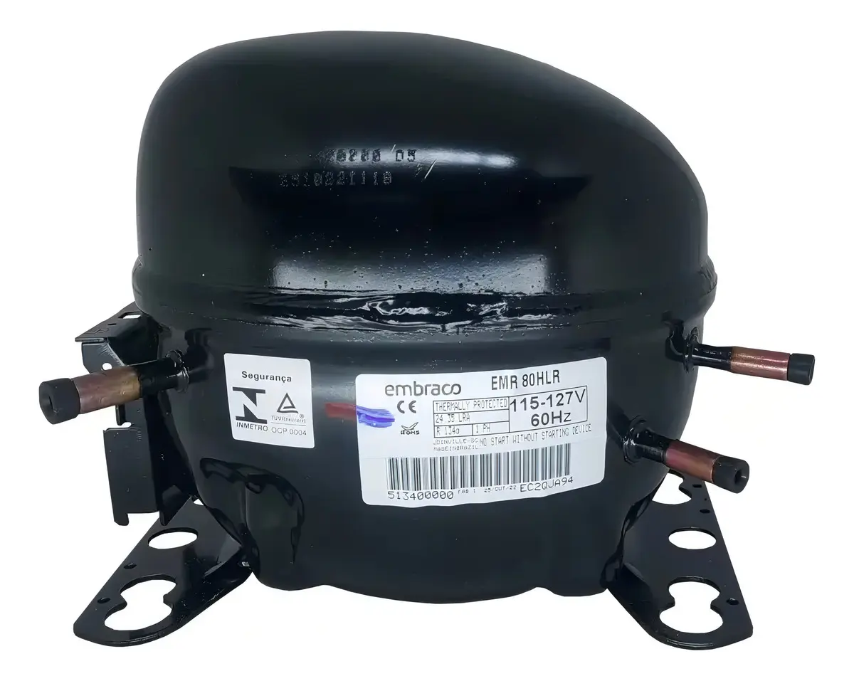 Compressor para Geladeira e Freezer Embraco EMR80HLR 1/4+ R134A