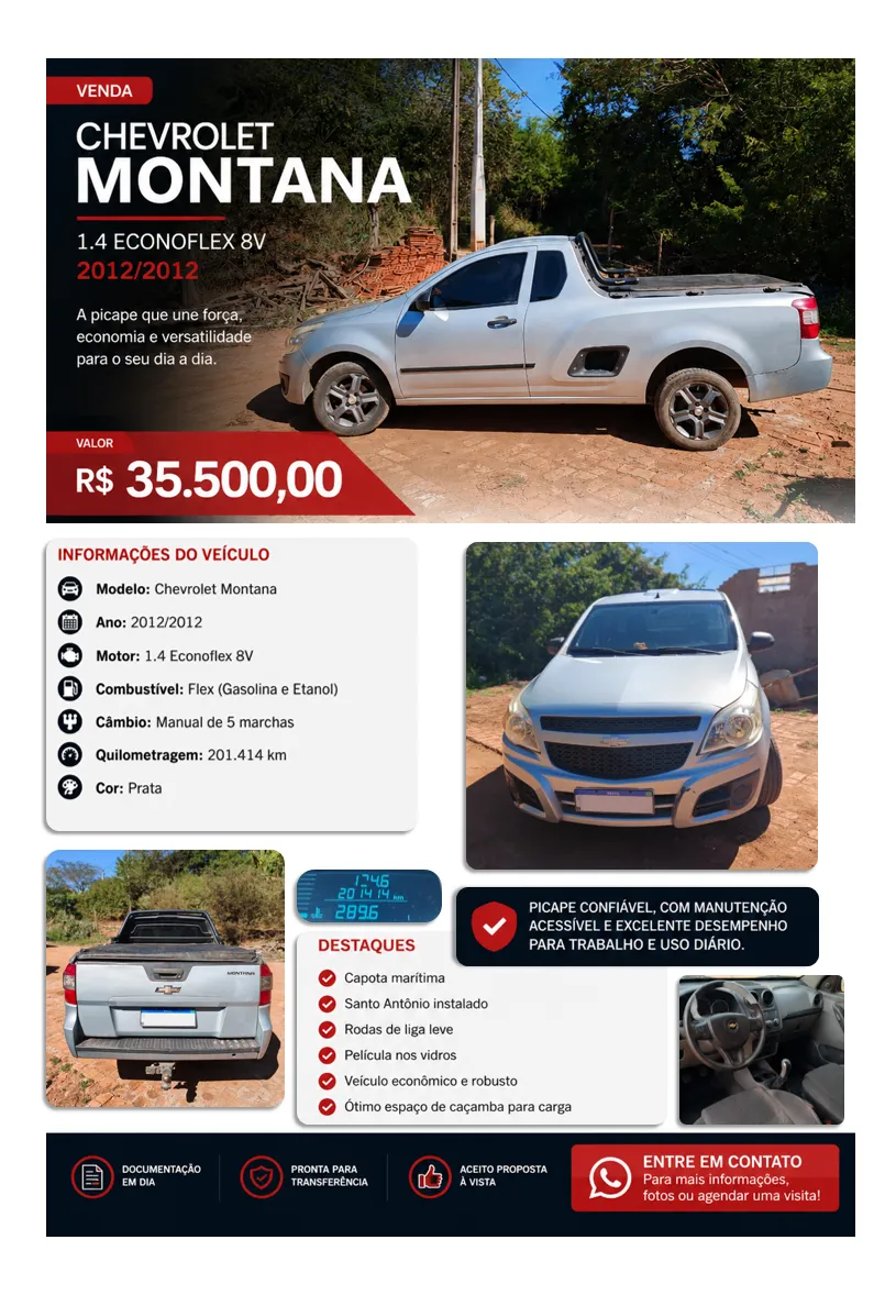 Chevrolet Montana 2012 1.4 Ls Econoflex 2p — foto 3