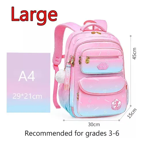 Bolsa Escolar Infantil Impermeável Ultraleve Com Lancheira