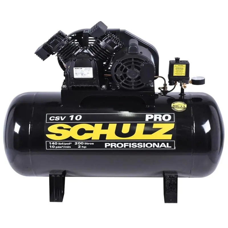 Compressor 10 Pés 200l 2,0 Hp Csv-10/200 Pro Schulz