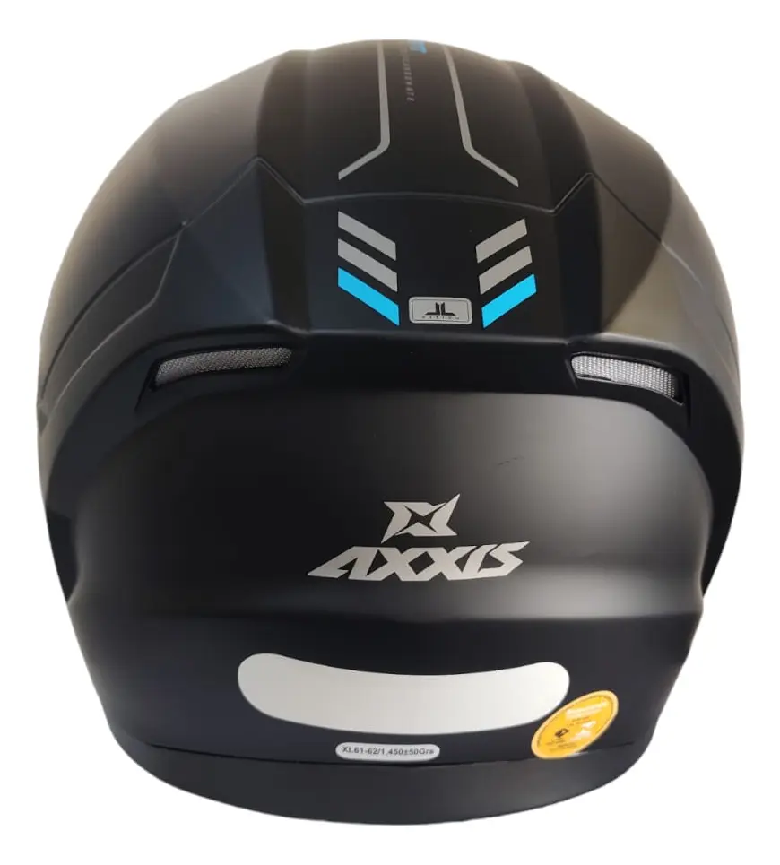 Capacete Axxis Segment Solid A1 Matt Preto Fosco M 58 — foto 3