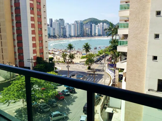 Apartamento Guarujá, Vista Linda, Astúrias, 3dorm, Mobiliado