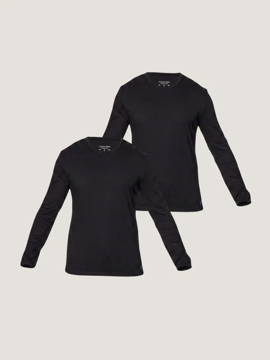 Kit 2 Camisetas Manga Longa Calvin Klein Masculino Blu045