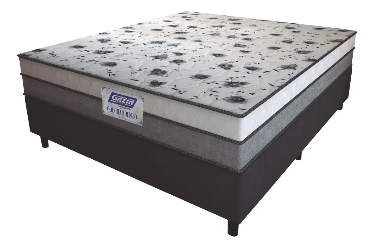 Gazin cama box casal colchão espuma d33 fort 138x188x59cm suporta até 150kg por pessoa