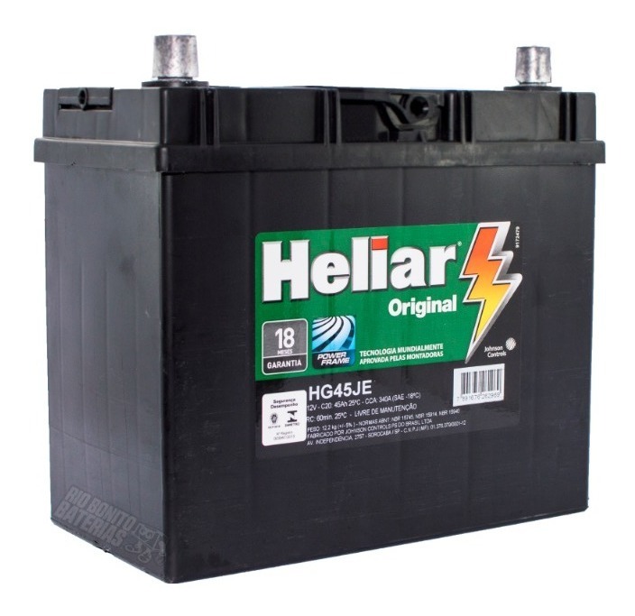 Bateria Heliar 45 Ah Suzuki Sx4 2008/2018 ( Hg45je
