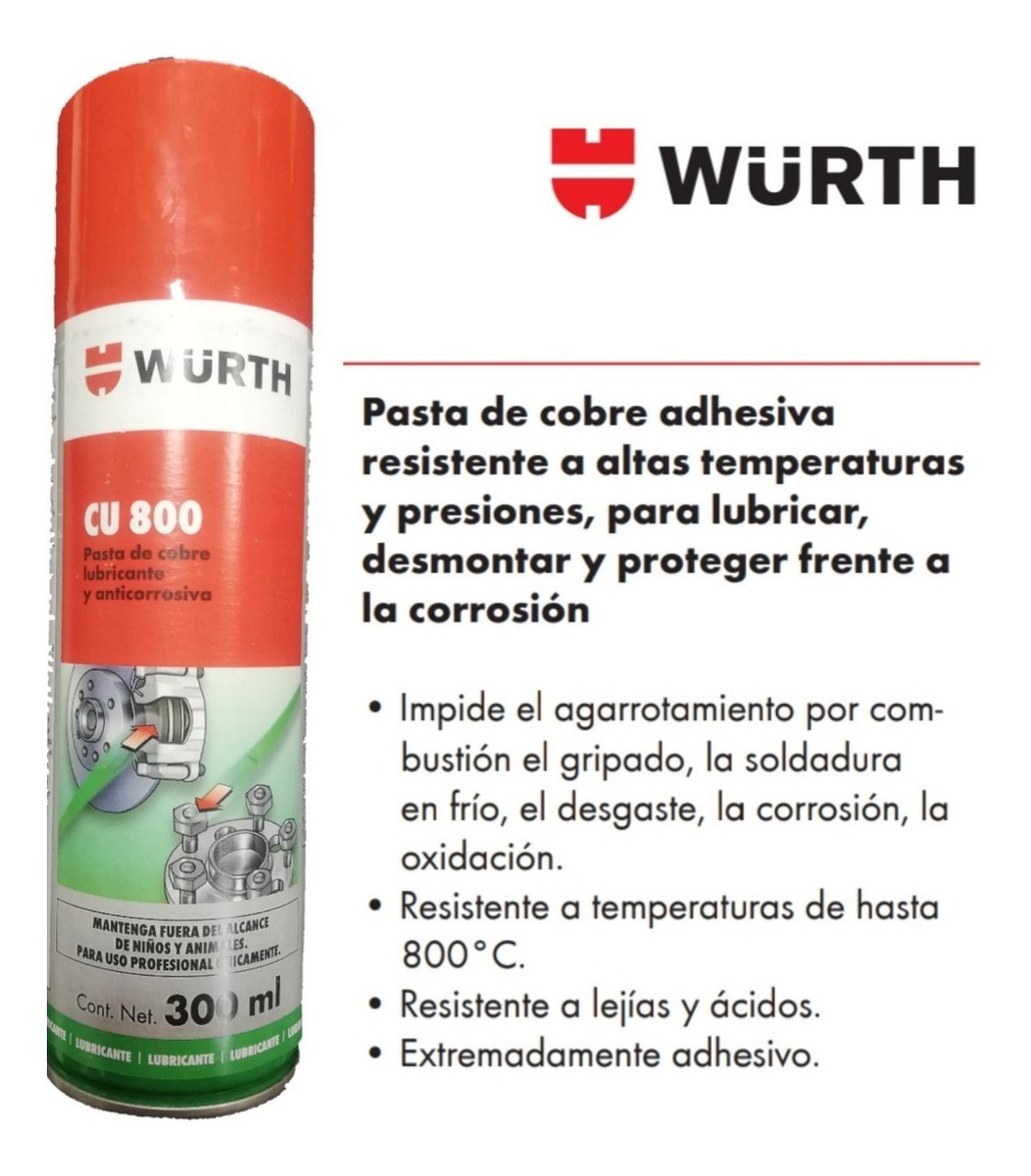 Pasta De Cobre (lubricante Para Cáliper De Freno Wurth 300ml Mercado