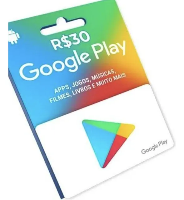 Gifd Card - Play Store A Venda No Valor De 30 Reais