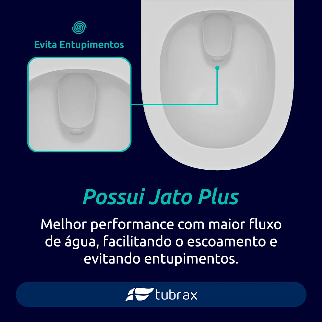Vaso Sanitário Monobloco Caixa Acoplada Completo Privada Cor Branco Tubrax - VAB0003