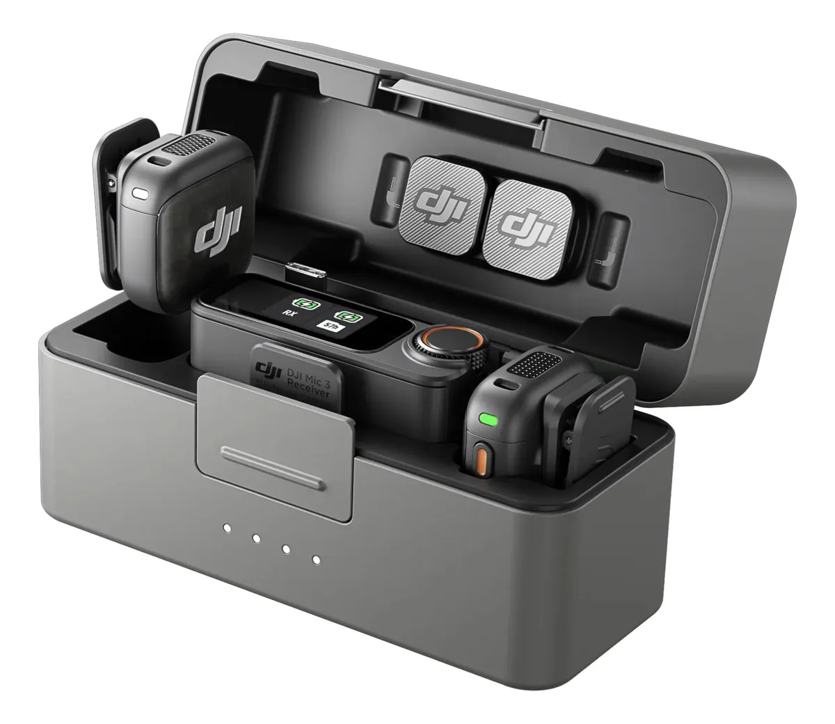 DJI Mic 3 (2 TX + 1 RX + Estojo de Carregamento)