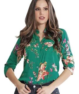 Blusas en chalis estampado hotsell