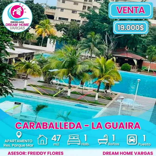 Apartamento En Venta  Res. Parque Mar. Caraballeda  La Guaira 