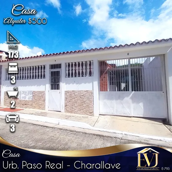 Casa En Alquiler- Paso Real Charallave.