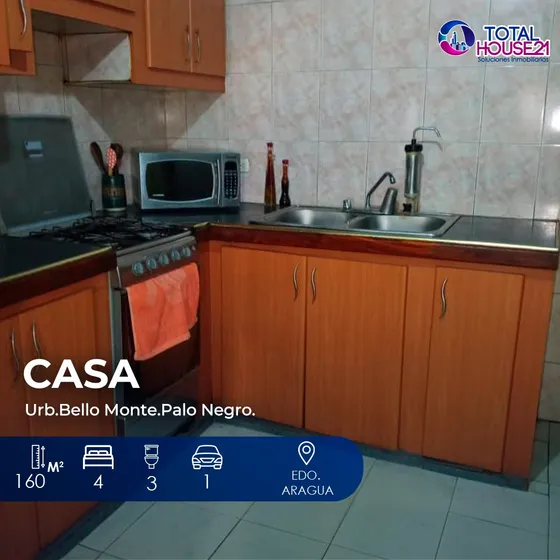 Casa En Venta Urb. Bello Monte.palo Negro. Edo Aragua 