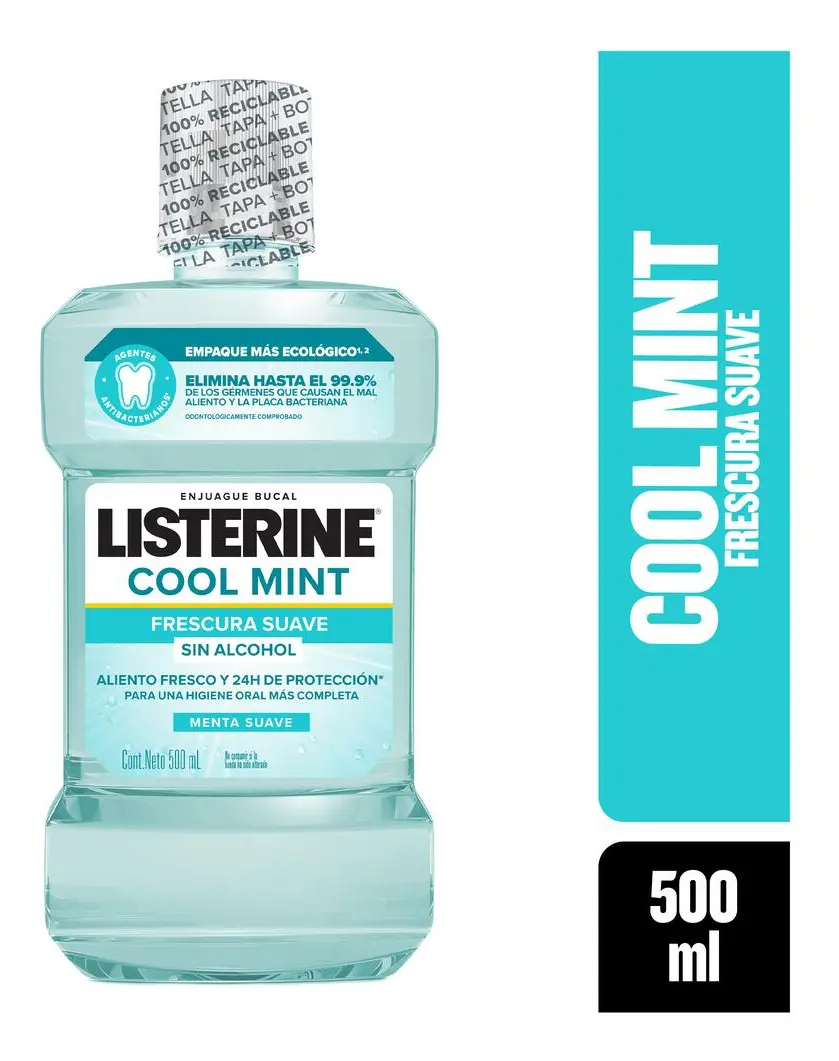 LISTERINE ENJUAGUE BUCAL ZERO 500 ML