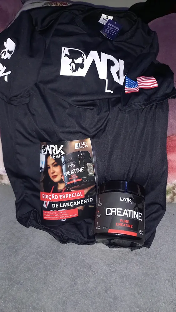Creatina Pura 300g + Camiseta Dark Lab tamanho M