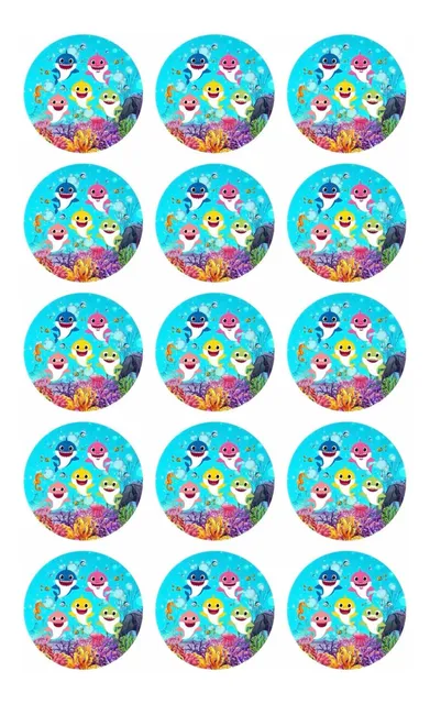 Caixinhas E Adesivos Baby Shark